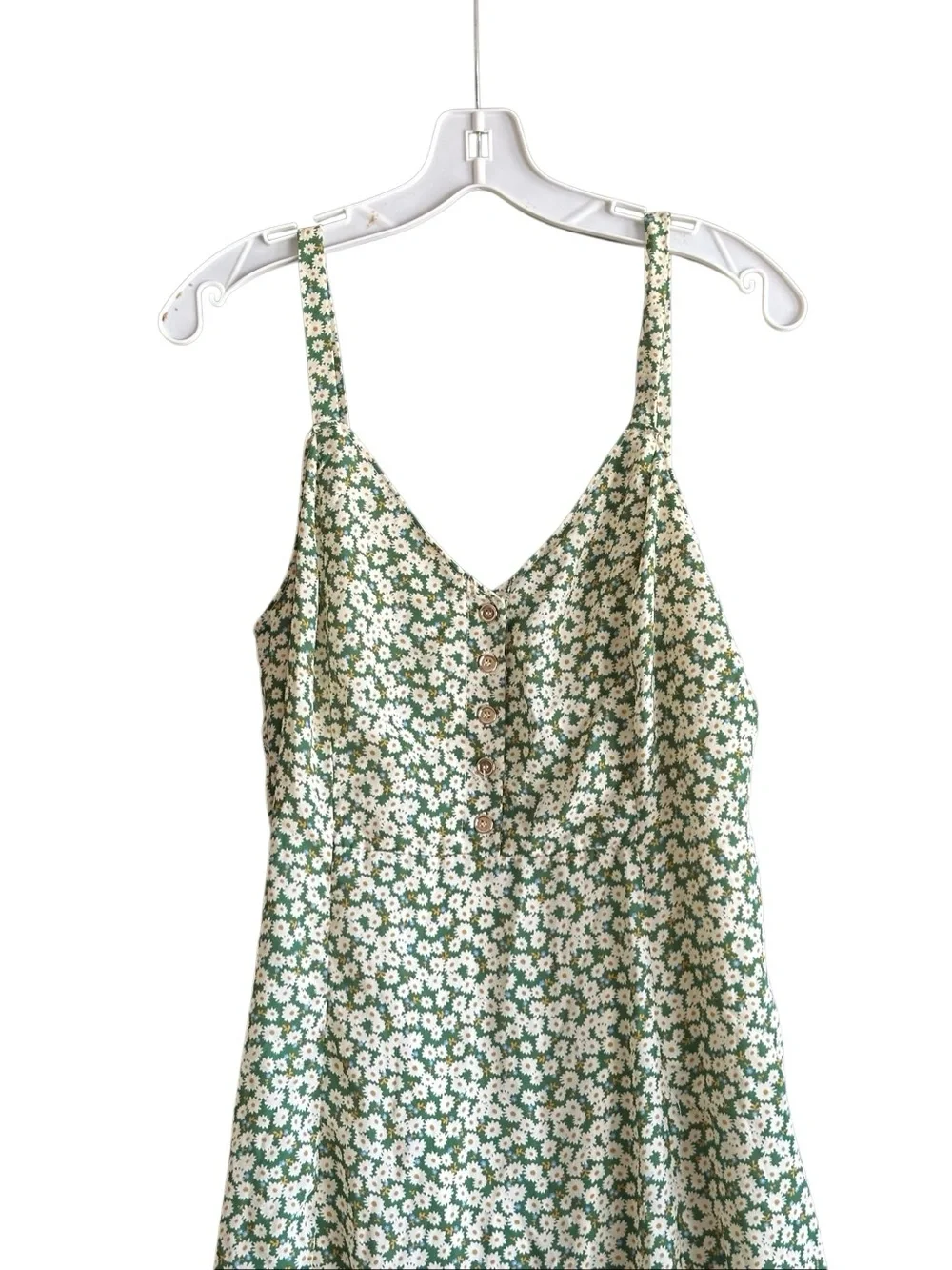 Lulus Green Floral Slip Midi Dress. Size Medium - Picture 7 of 14
